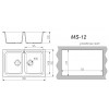 Мойка каменная MS-12 оттенки металлик